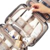 NISHEL Travel Toiletry Bag for women, Portable Hanging Organizer for Full-Sized Shampoo, Conditioner, Brushes Set, Travel-Size Accessories, Medium Size, Black - Image 4